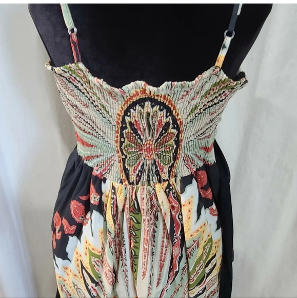 Fun And Flirt Maxi Print Long Dress Womens Size Large Cotton - Picture 5 of 12